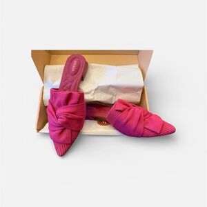 VIVAIA Knot Pointed-Toe Mules – Size 37 (US 6.5-7) Box Included💗